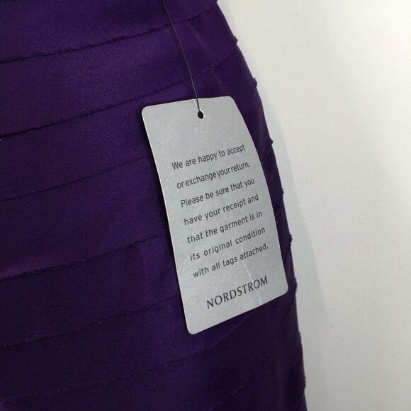 Adrianna Papell Boutique Purple Ruffles Lined Dress Size 12 - Picture 2 of 8
